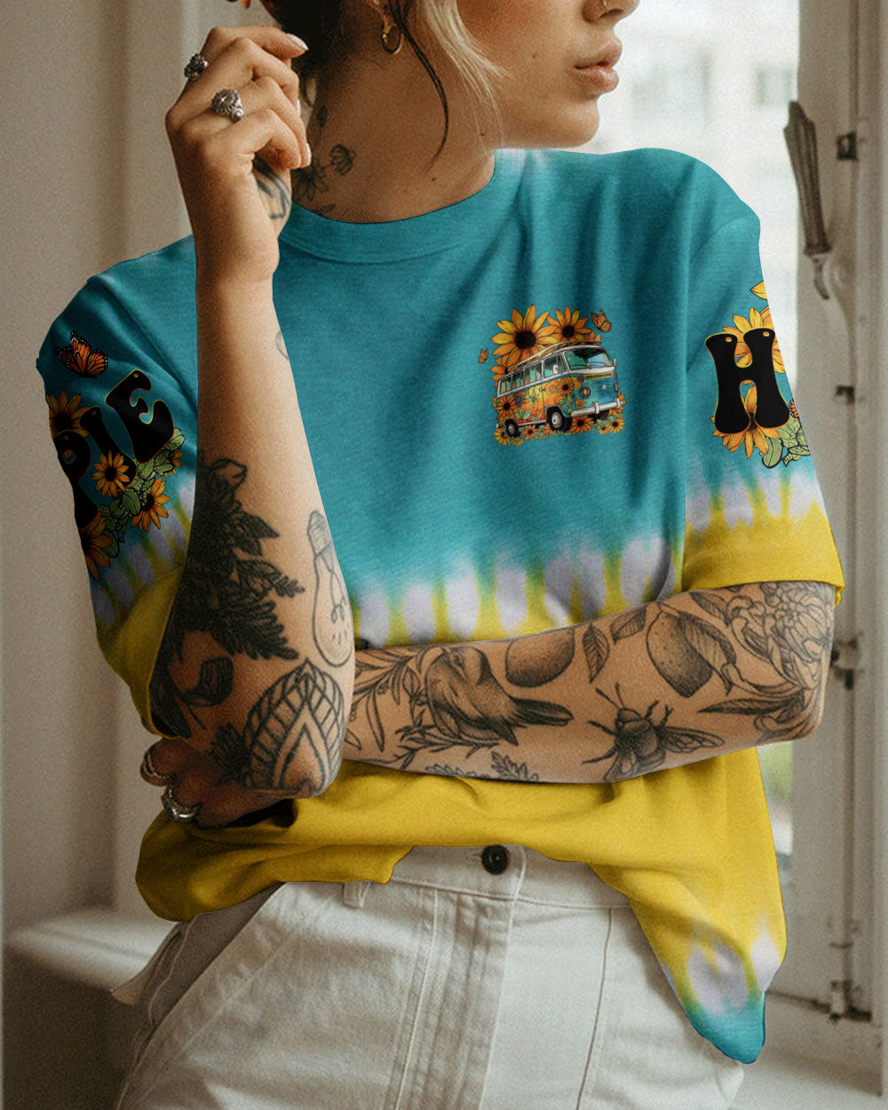 SHE WAS LIFE ITSELF SUNFLOWER ALL OVER PRINT - TLTW0805232