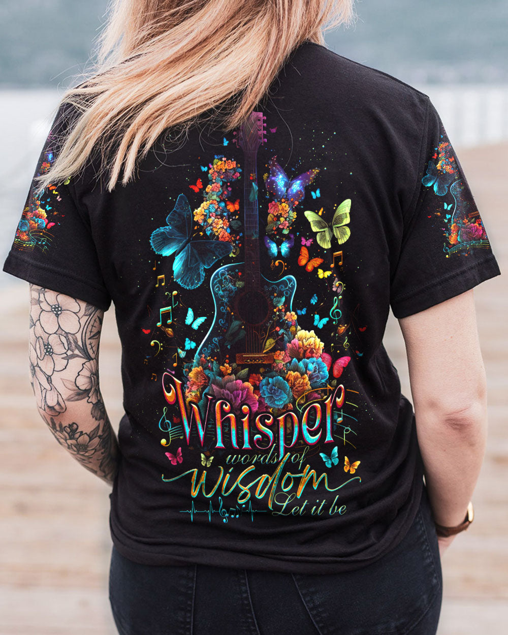 WHISPER WORDS OF WISDOM GUITAR BUTTERFLY ALL OVER PRINT - TLNO0505231