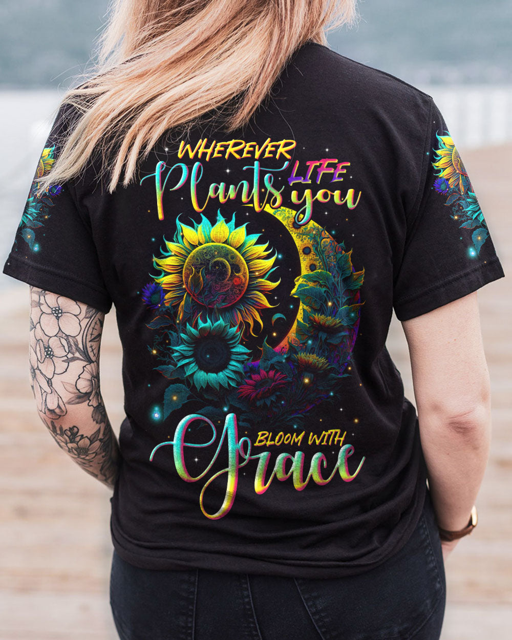 BLOOM WITH GRACE SUNFLOWER ALL OVER PRINT - TLTR2704233