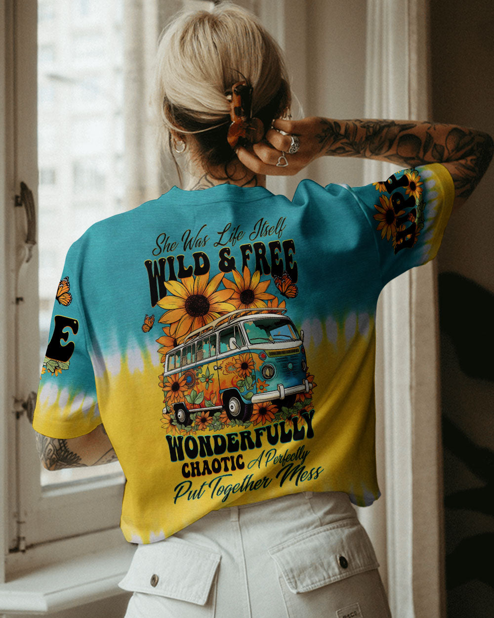 SHE WAS LIFE ITSELF SUNFLOWER ALL OVER PRINT - TLTW0805232