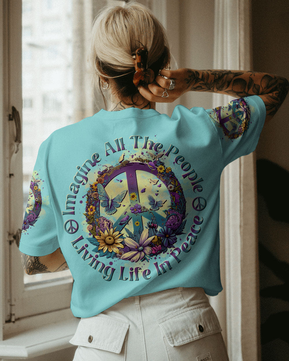 IMAGINE ALL THE PEOPLE LIVING LIFE IN PEACE ALL OVER PRINT - TLTR2504234