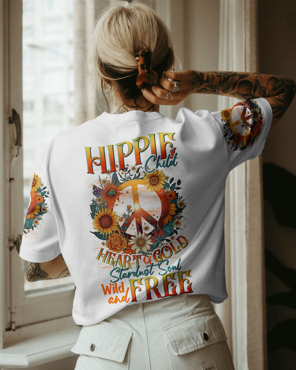 HIPPIE CHILD HEART OF GOLD ALL OVER PRINT - TLTR0805232