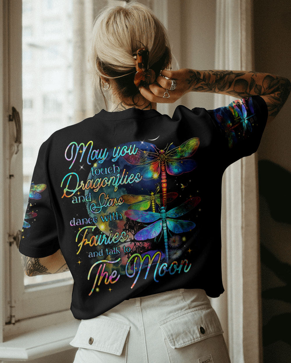 MAY YOU TOUCH DRAGONFLIES AND STARS ALL OVER PRINT - TYTM0704233