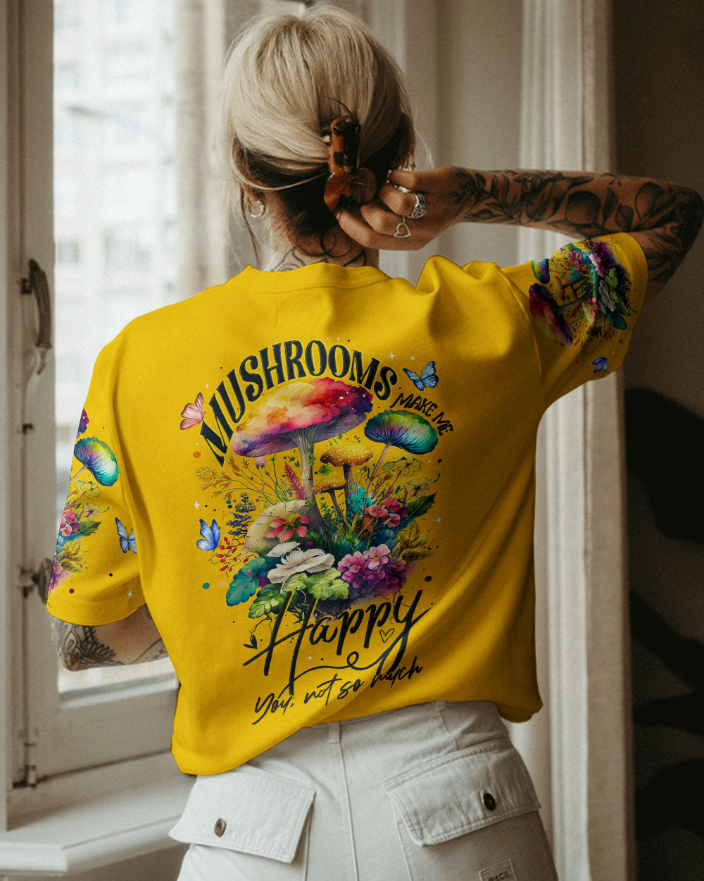 MUSHROOMS MAKE ME HAPPY ALL OVER PRINT - TA0304232