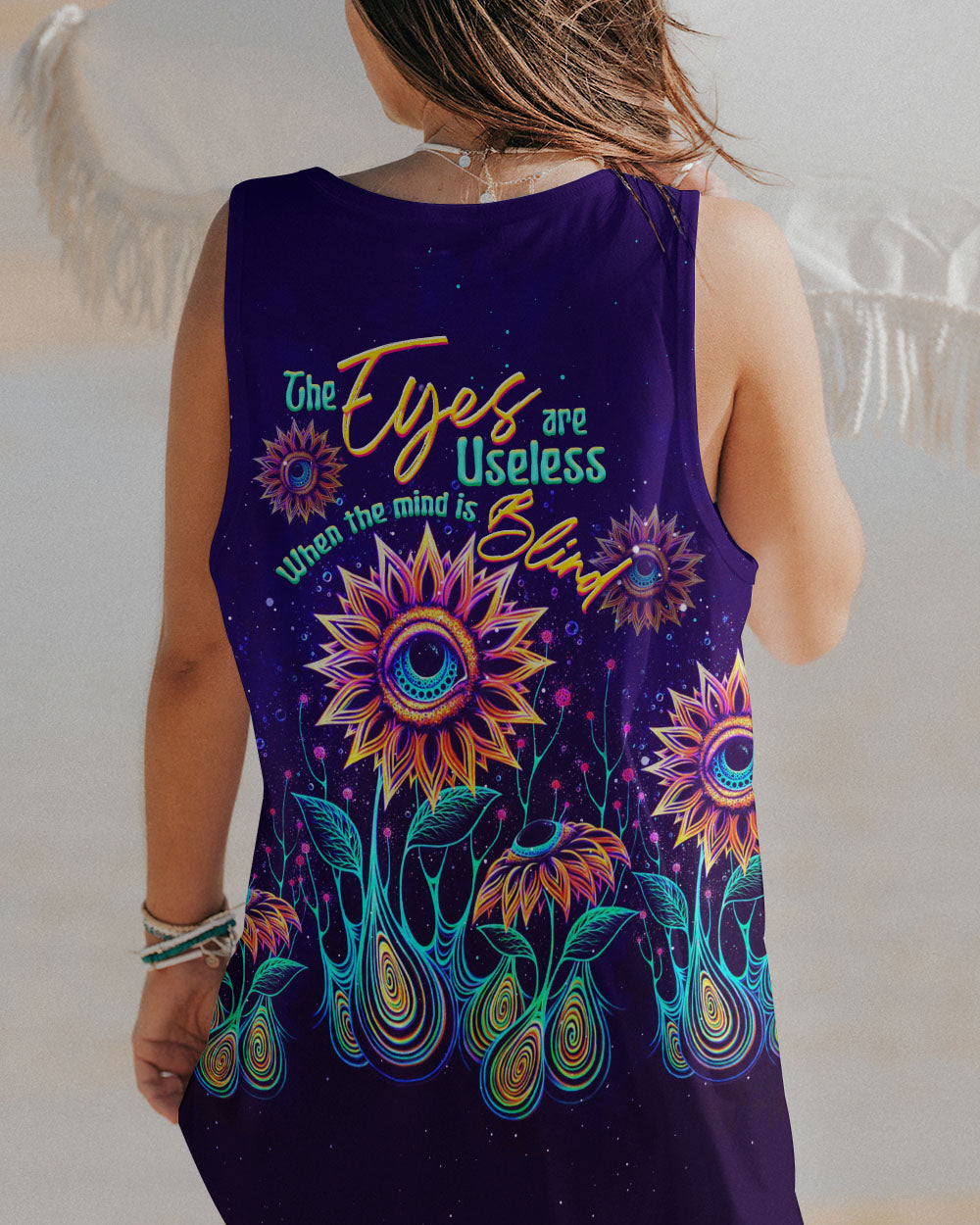 THE EYES ARE USELESS WHEN THE MIND IS BLIND ALL OVER PRINT - TLTW0405234