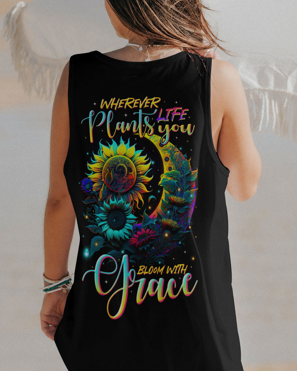 BLOOM WITH GRACE SUNFLOWER ALL OVER PRINT - TLTR2704233