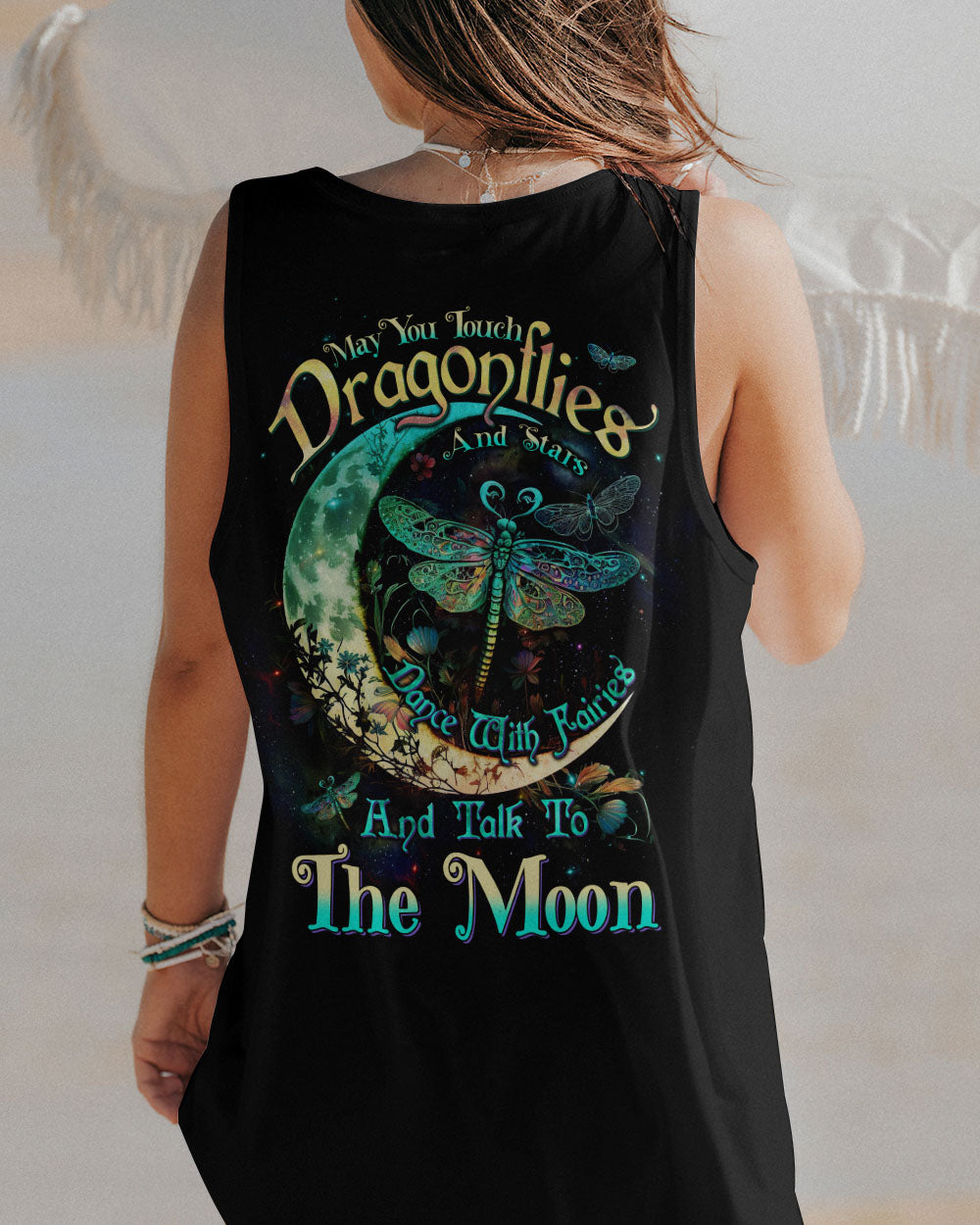 MAY YOU TOUCH DRAGONFLIES AND STARS ALL OVER PRINT - TLTW0905235