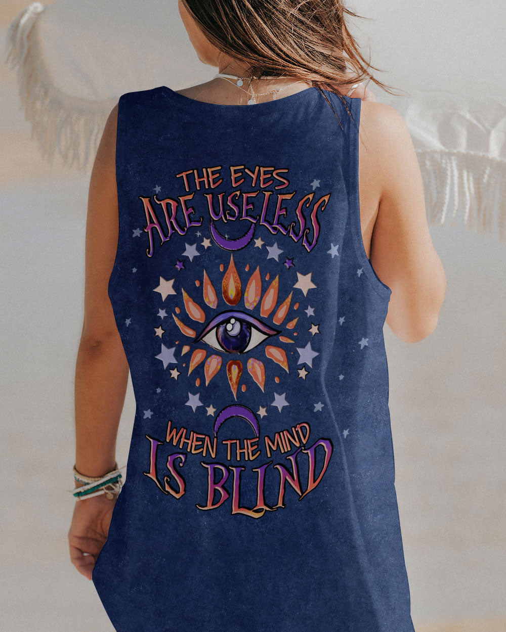 THE EYES ARE USELESS WHEN THE MIND IS BLIND ALL OVER PRINT - YHLN2604233