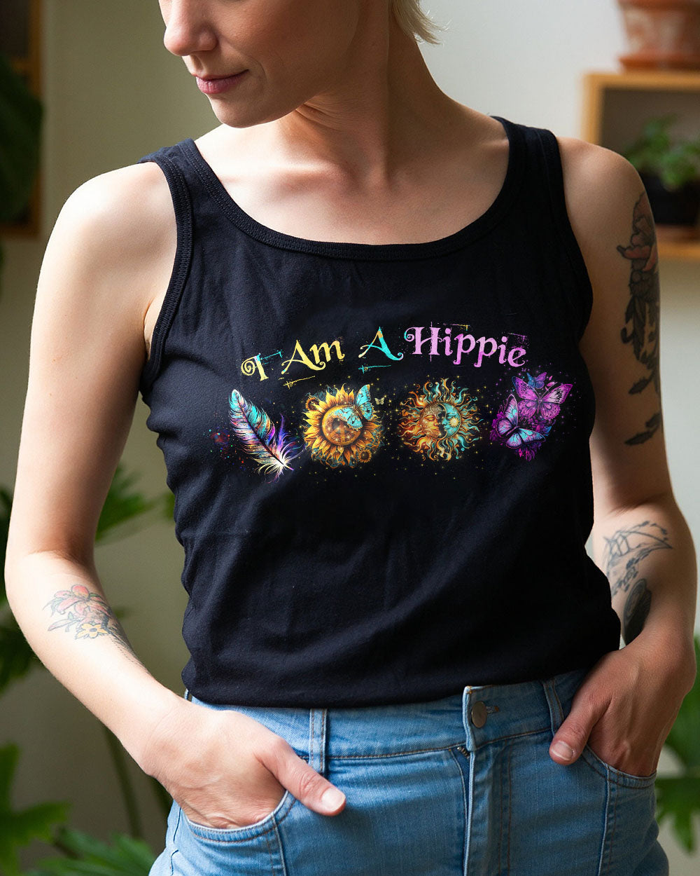 I AM A HIPPIE ALL OVER PRINT - TYTD2104231