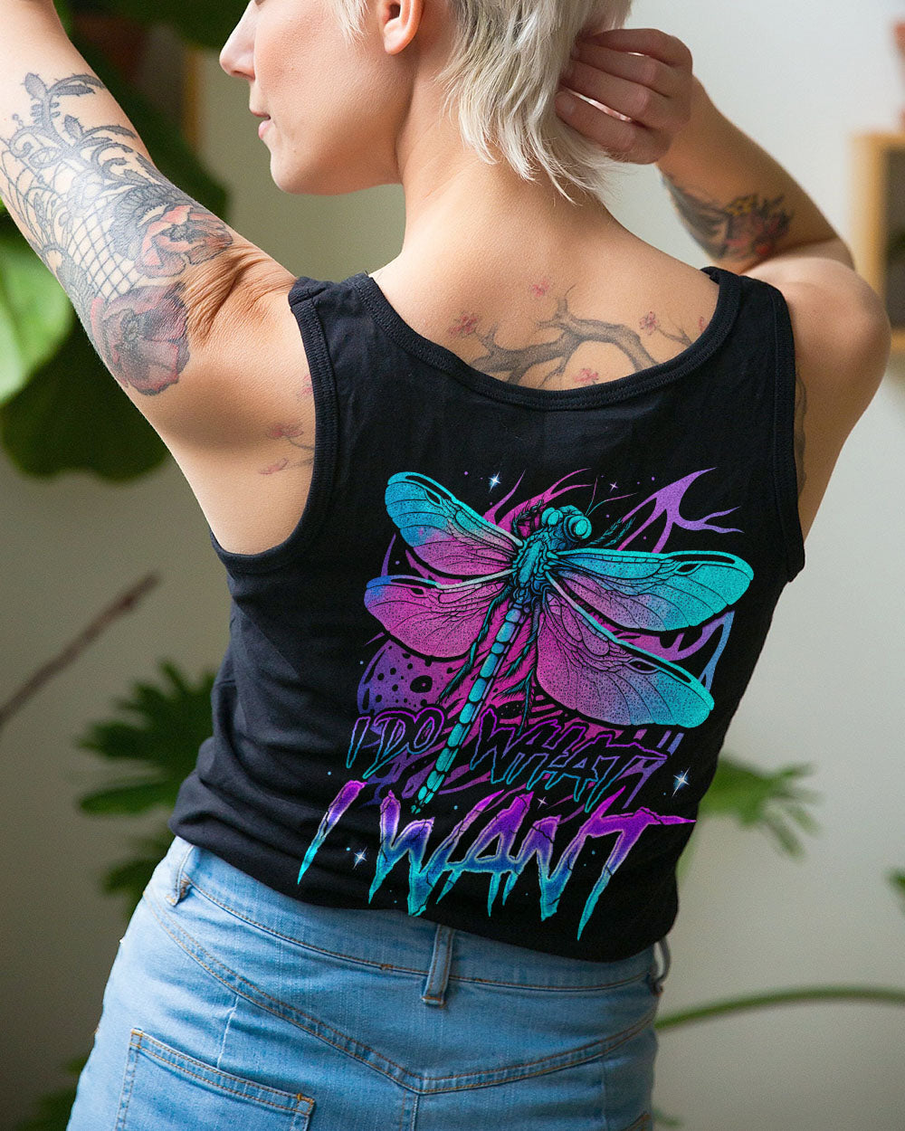 I DO WHAT I WANT DRAGONFLY ALL OVER PRINT - TY0304233