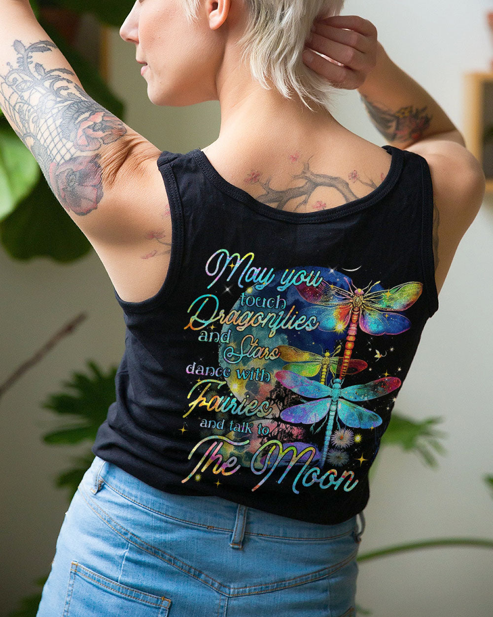 MAY YOU TOUCH DRAGONFLIES AND STARS ALL OVER PRINT - TYTM0704233