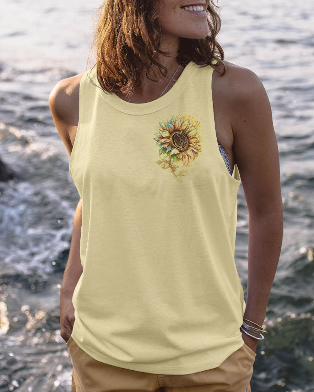 HIPPIE SOUL DRAWING SUNFLOWER ALL OVER PRINT - TLNZ1904231