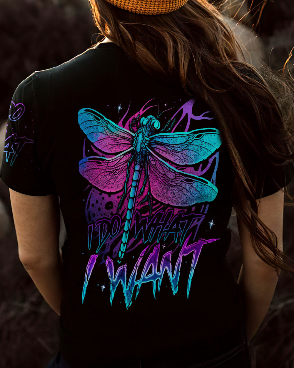 I DO WHAT I WANT DRAGONFLY ALL OVER PRINT - TY0304233
