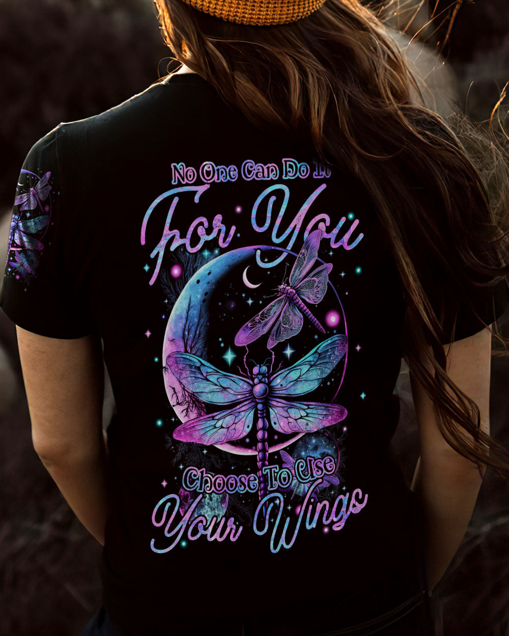 CHOOSE TO USE YOUR WINGS DRAGONFLY ALL OVER PRINT - TYTM0304233