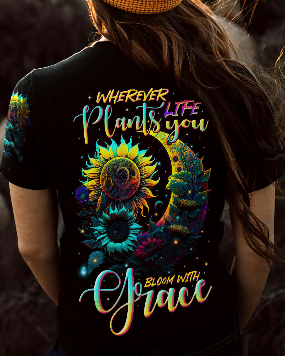 BLOOM WITH GRACE SUNFLOWER ALL OVER PRINT - TLTR2704233