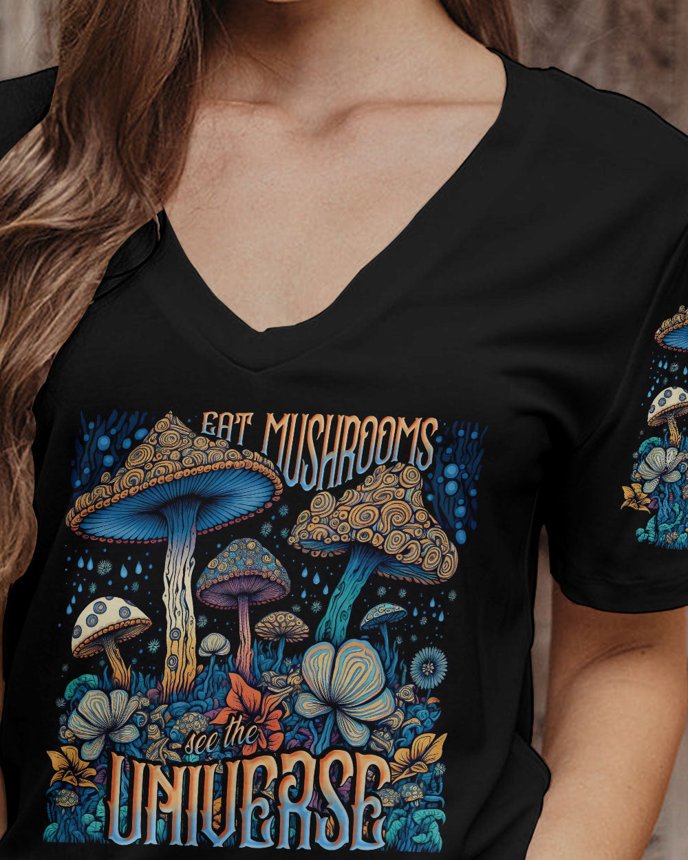 EAT MUSHROOMS SEE THE UNIVERSE ALL OVER PRINT - TLNT1005232