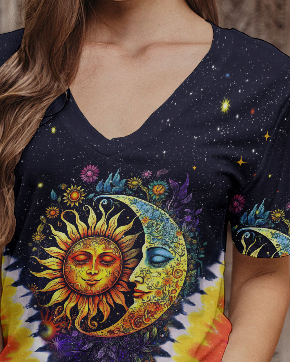 SUN AND MOON TIE DYE ALL OVER PRINT - TYTM1005232