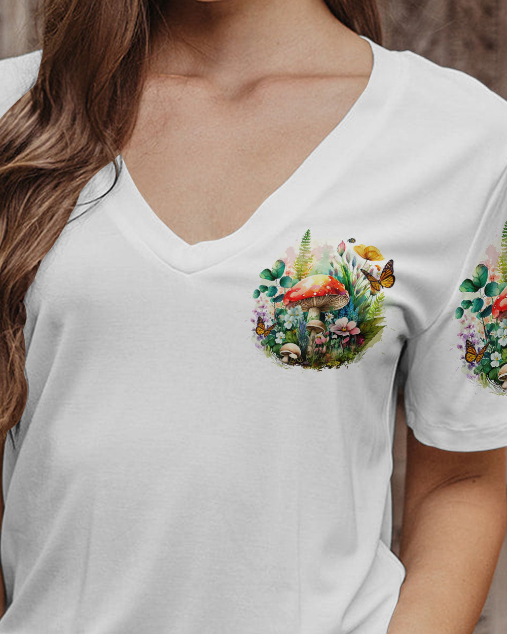 INTO THE FOREST MUSHROOMS ALL OVER PRINT - TYTD1004231