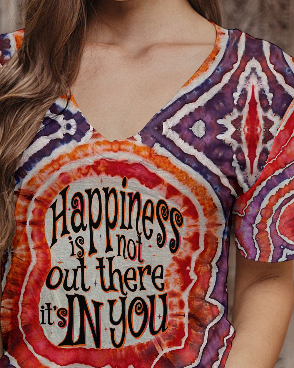 HAPPINESS IS IN YOU TIE DYE ALL OVER PRINT - TYTM1205232