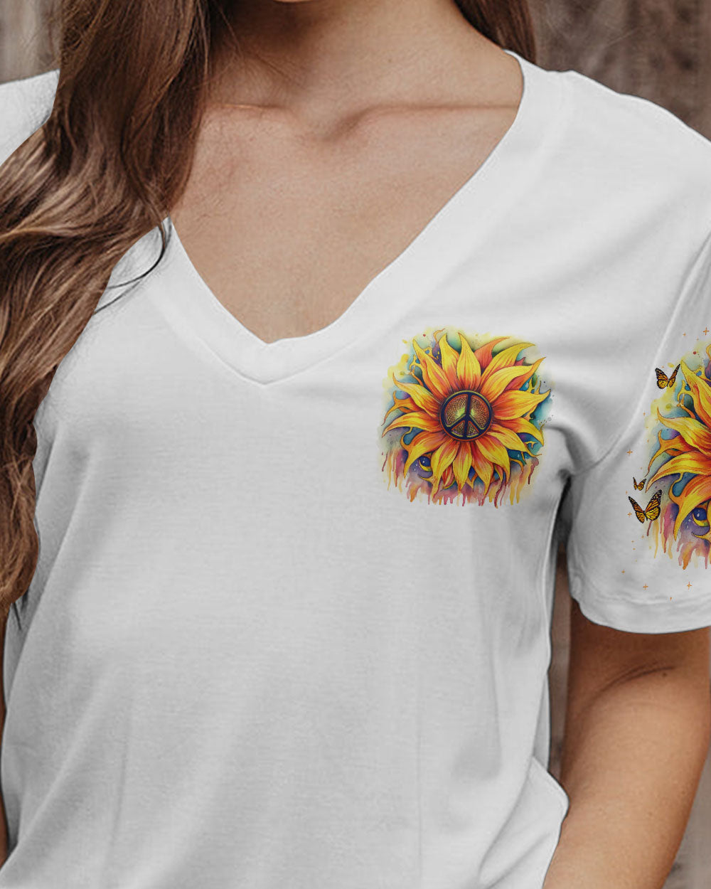 SHE IS LIFE ITSELF SUNFLOWER ALL OVER PRINT - TLNO1505231