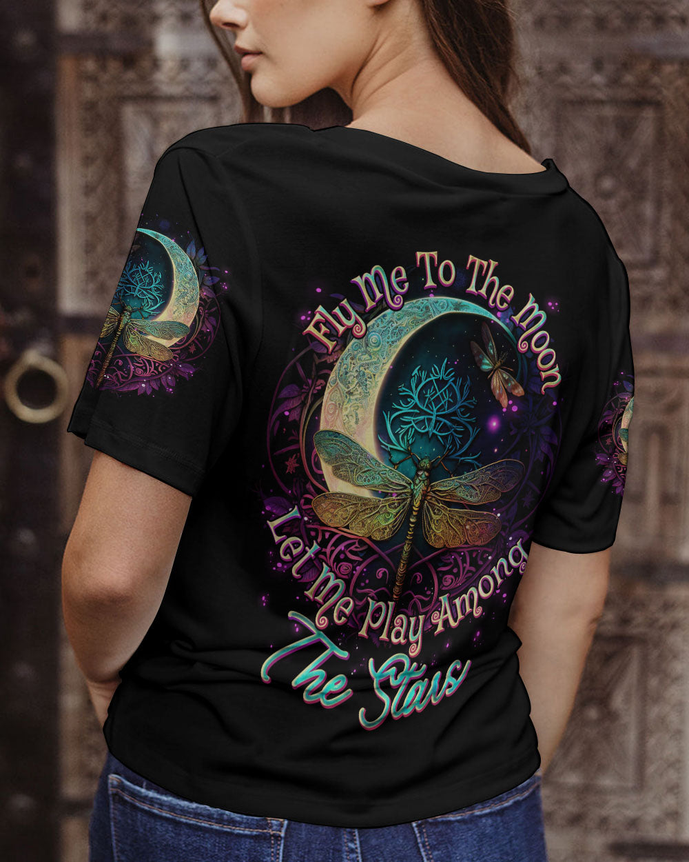 FLY ME TO THE MOON DRAGONFLY ALL OVER PRINT - TLNO2004232