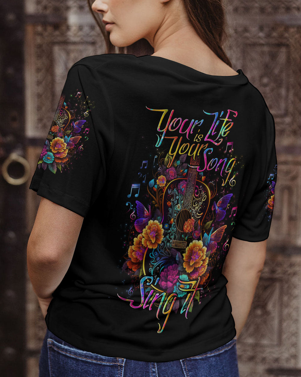 YOUR LIFE IS YOUR SONG GUITAR ALL OVER PRINT - TLNO1804232