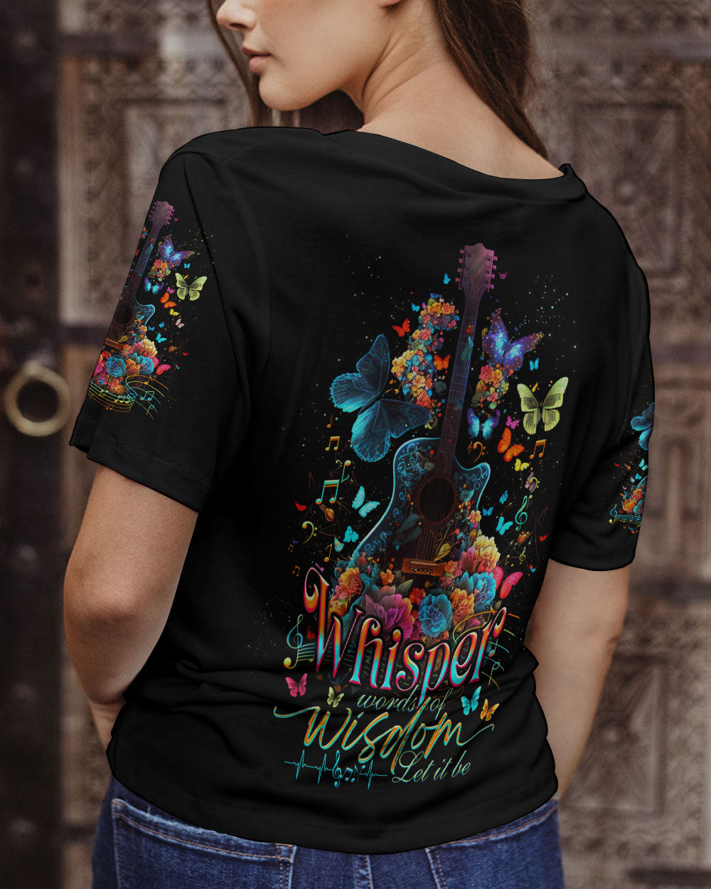 WHISPER WORDS OF WISDOM GUITAR BUTTERFLY ALL OVER PRINT - TLNO0505231