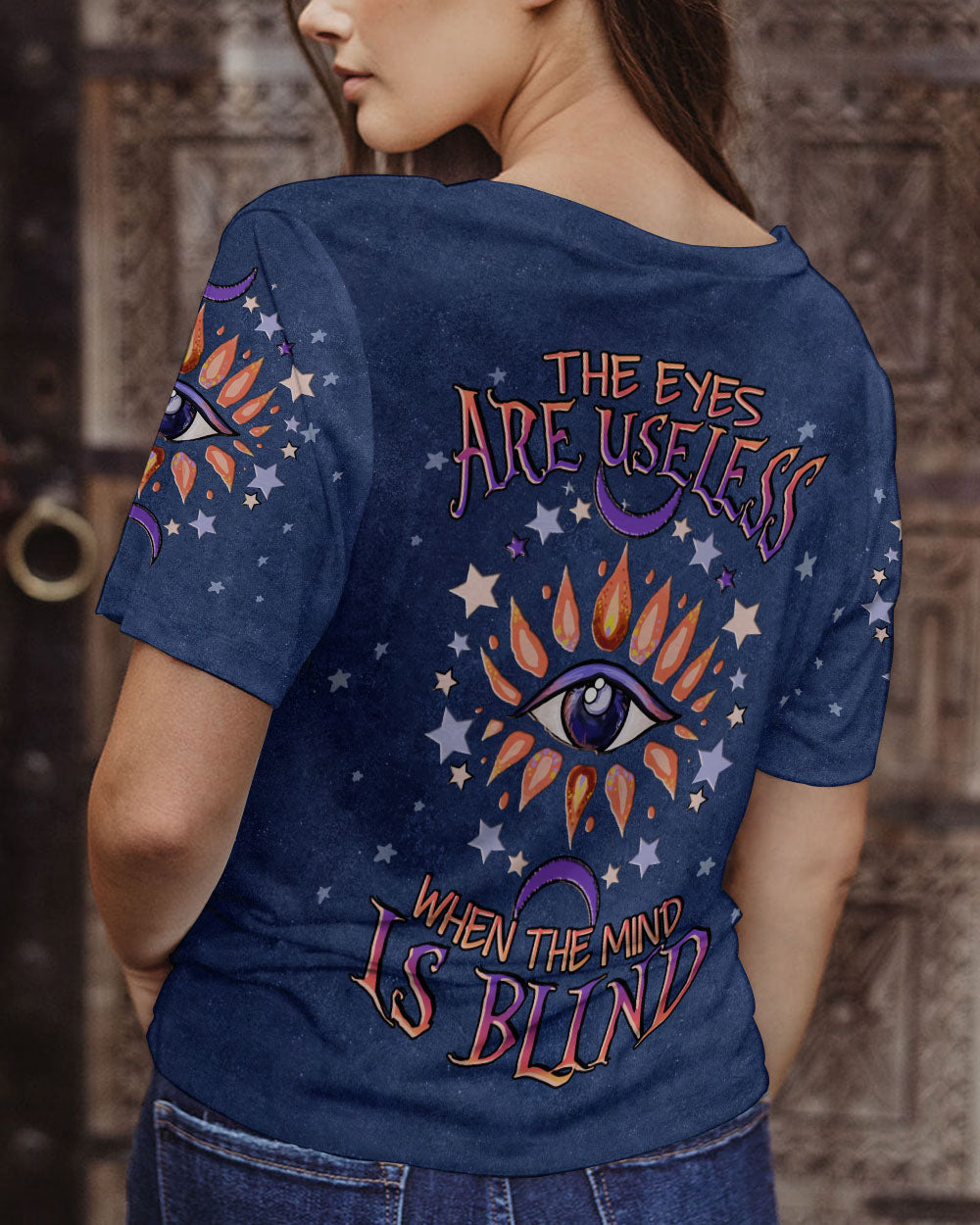 THE EYES ARE USELESS WHEN THE MIND IS BLIND ALL OVER PRINT - YHLN2604233