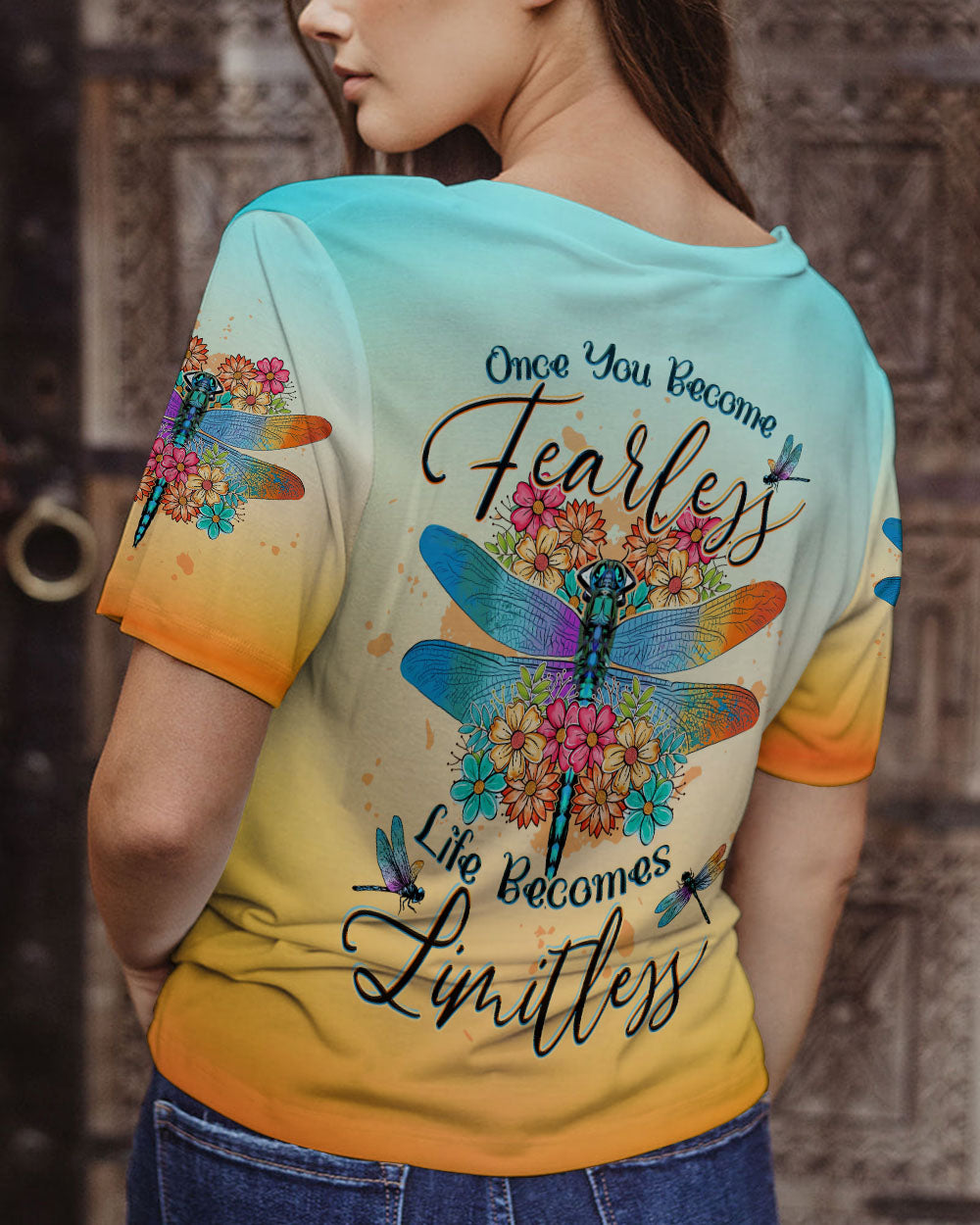 ONCE YOU BECOME FEARLESS DRAGONFLY ALL OVER PRINT - TLTW1205231