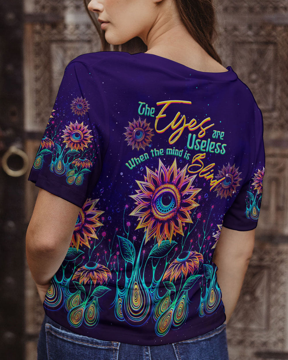 THE EYES ARE USELESS WHEN THE MIND IS BLIND ALL OVER PRINT - TLTW0405234