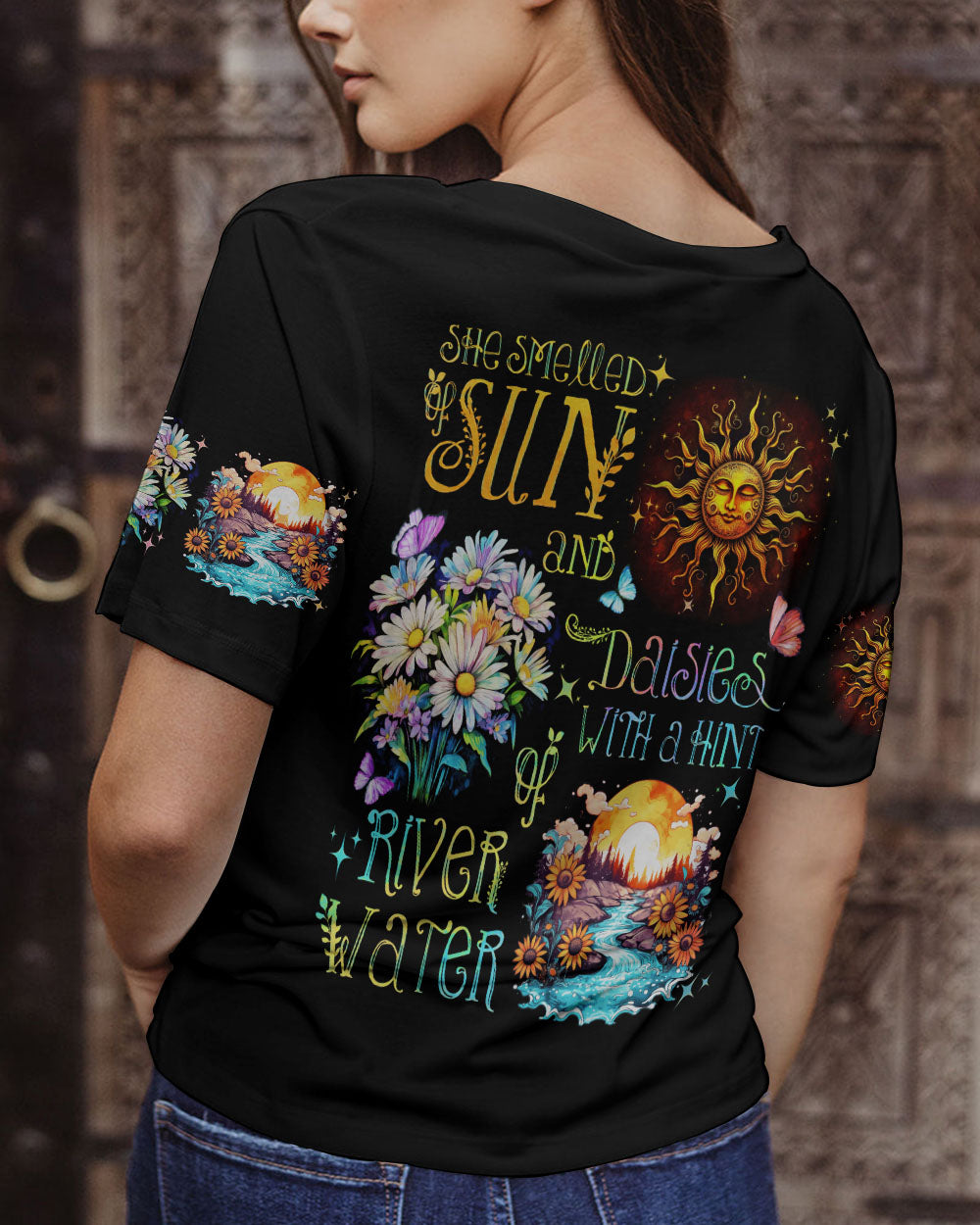 SHE SMELLED OF SUN AND DAISIES ALL OVER PRINT - TYTD2405231