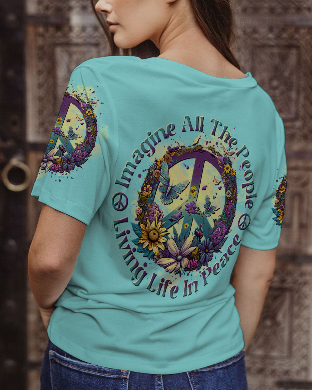 IMAGINE ALL THE PEOPLE LIVING LIFE IN PEACE ALL OVER PRINT - TLTR2504234