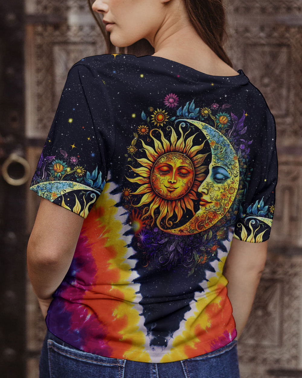 SUN AND MOON TIE DYE ALL OVER PRINT - TYTM1005232