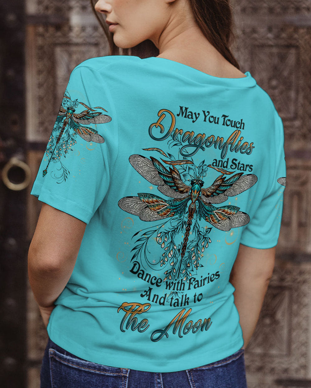 MAY YOU TOUCH DRAGONFLIES AND STARS ALL OVER PRINT - YHLN0405233