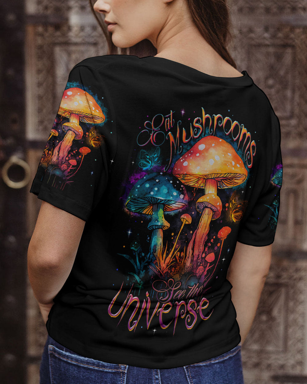 EAT MUSHROOMS SEE THE UNIVERSE ALL OVER PRINT - TY0304234