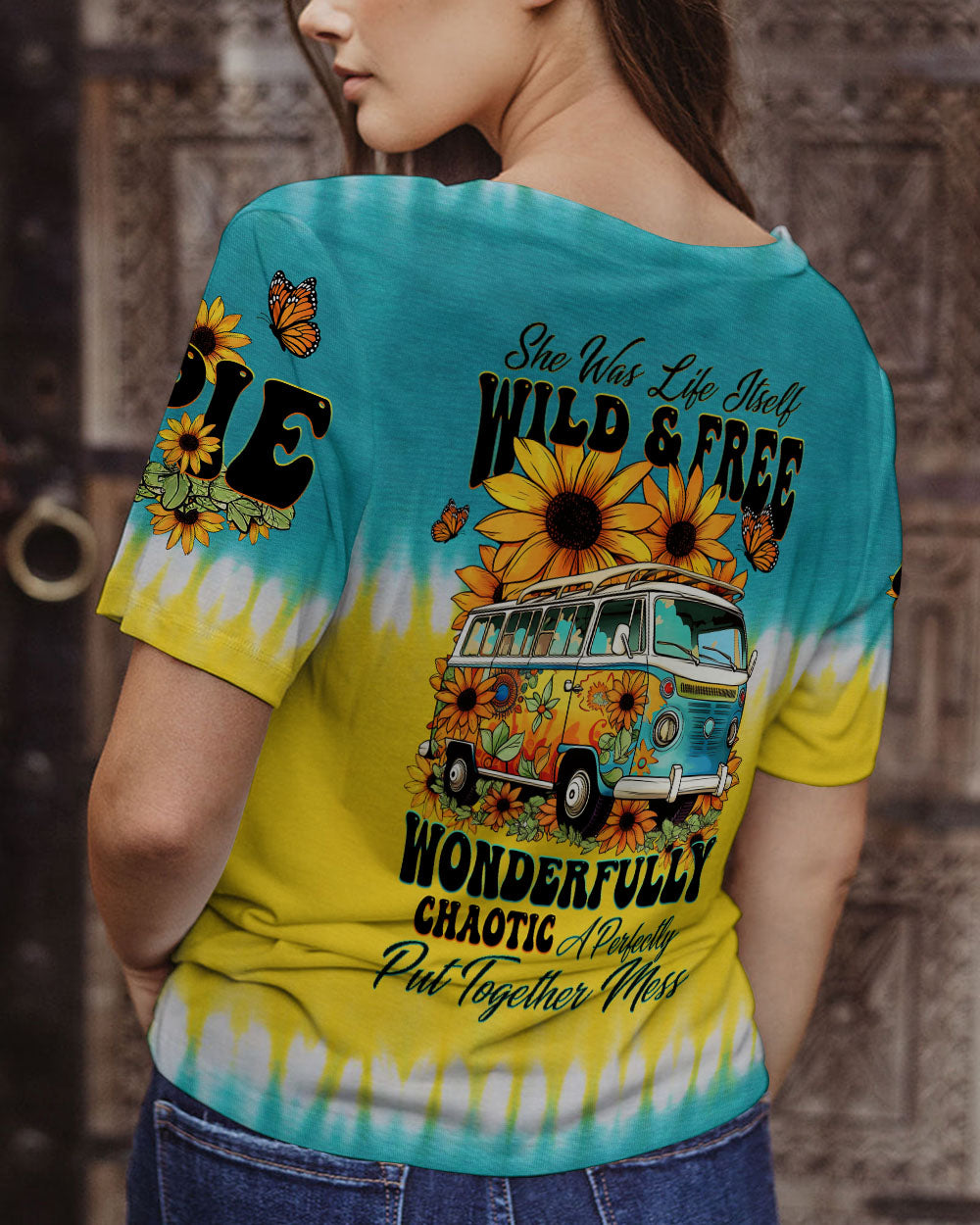 SHE WAS LIFE ITSELF SUNFLOWER ALL OVER PRINT - TLTW0805232