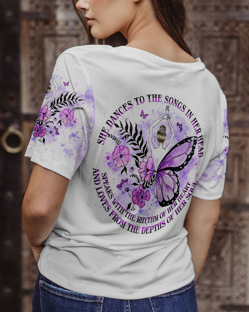 SHE DANCES TO THE SONGS IN HER HEAD ALL OVER PRINT - YHHG1005233