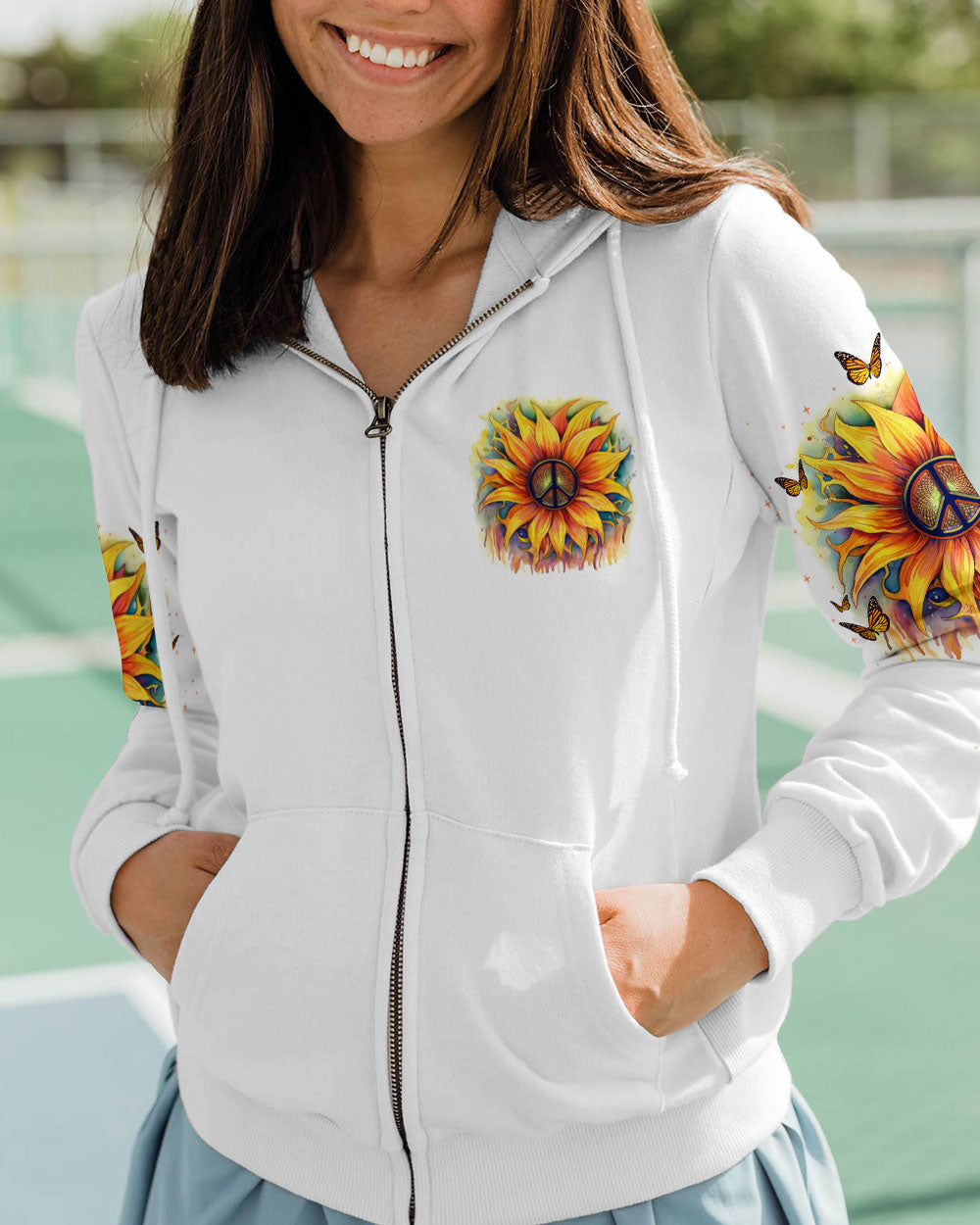 SHE IS LIFE ITSELF SUNFLOWER ALL OVER PRINT - TLNO1505231