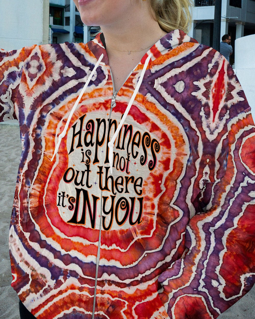 HAPPINESS IS IN YOU TIE DYE ALL OVER PRINT - TYTM1205232