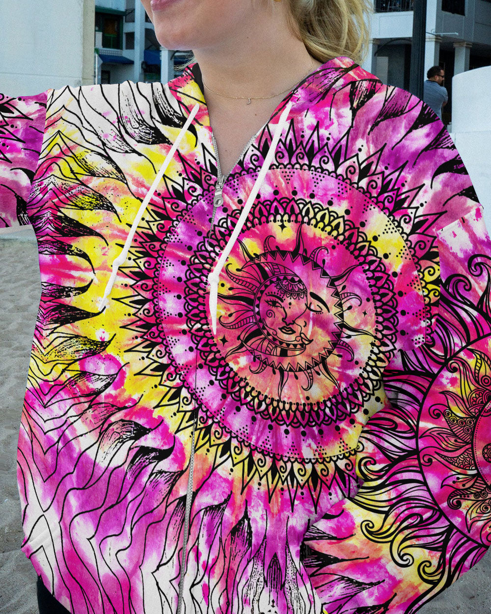 SUN AND MOON TIE DYE ALL OVER PRINT - TY1404238