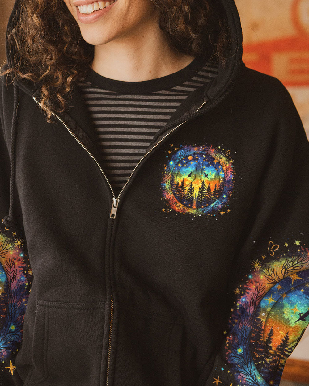 BUT WITHOUT THE DARK FOREST COLORFUL ALL OVER PRINT - TLNT2205232