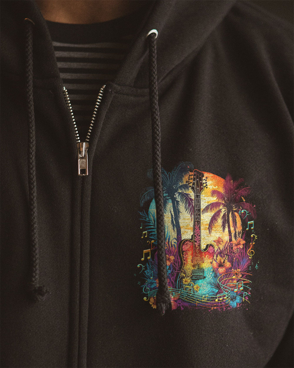 FIND ME WHERE THE MUSIC MEETS THE OCEAN GUITAR ALL OVER PRINT - TLNO2204231