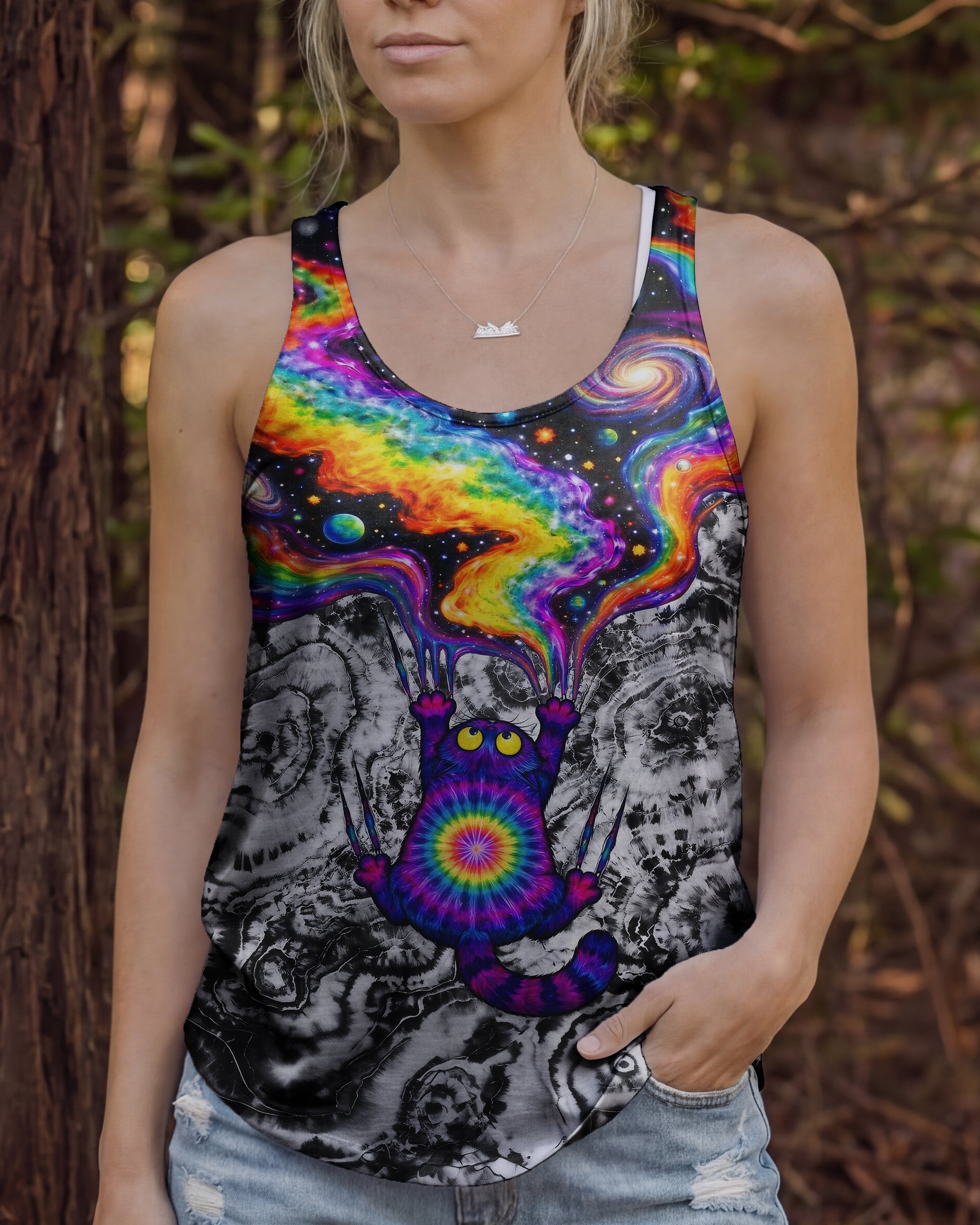 SCRATCHING CAT GALAXY ALL OVER PRINT - KMTM1201261