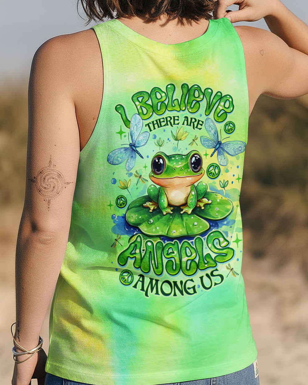 I BELIEVE THERE ARE ANGELS AMONG US FROG ALL OVER PRINT - TLNO1701261