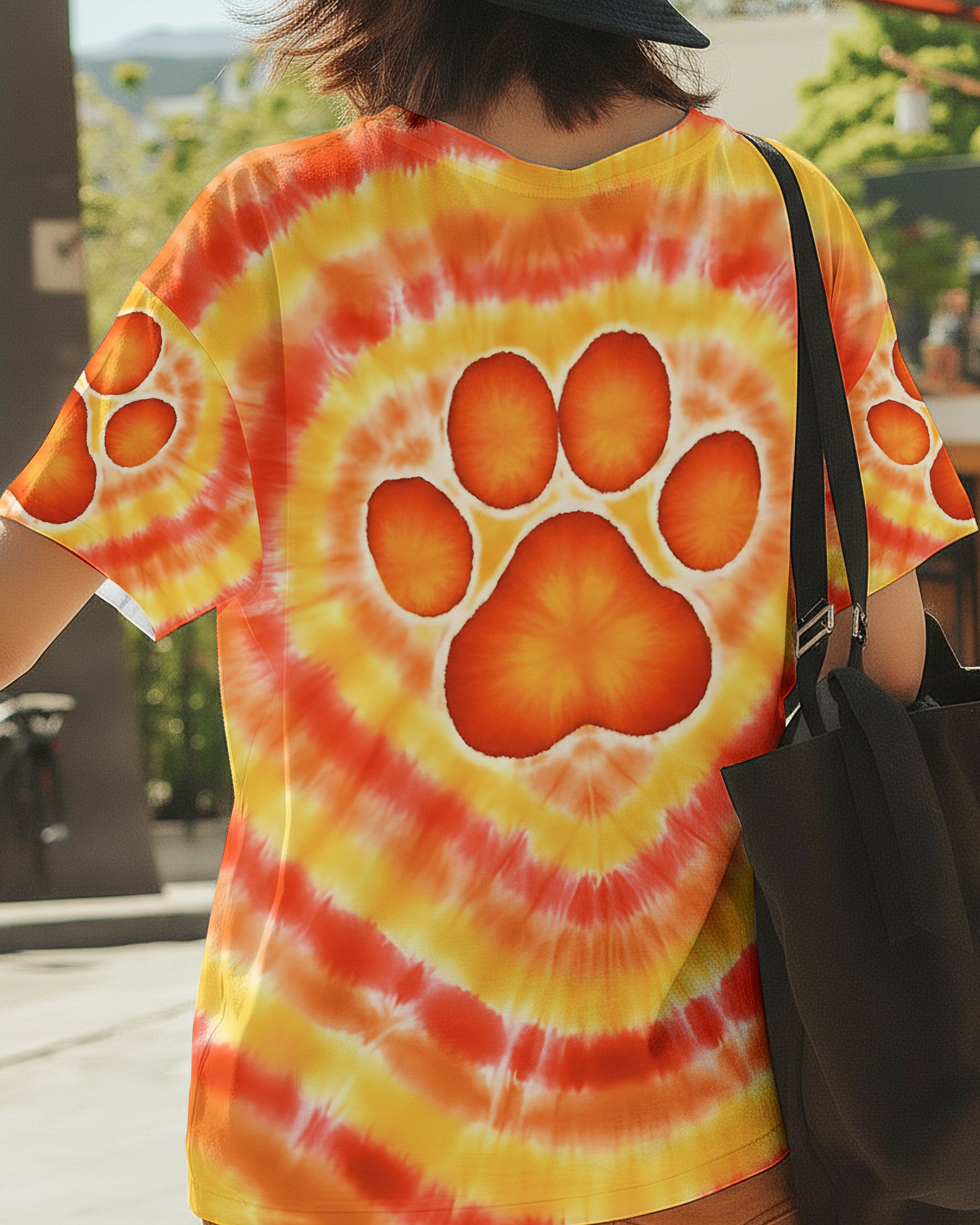 PAW PRINT ORANGE YELLOW ALL OVER PRINT - TYQY2212252