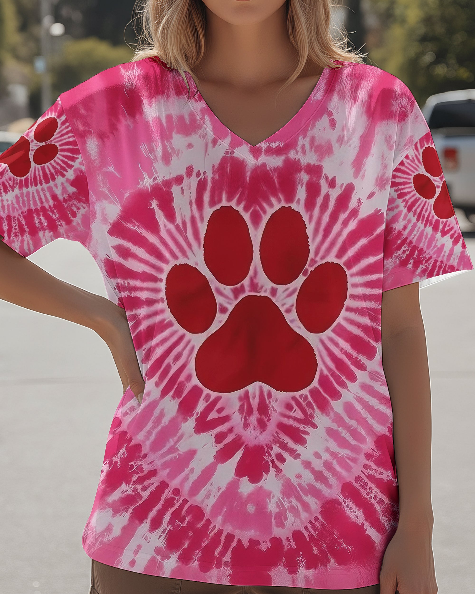 PINK SWIRL PAW ALL OVER PRINT - YHLT0201262