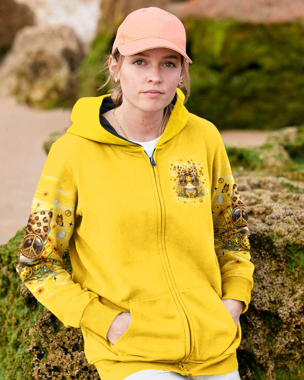 BE YOU THE WORLD WILL ADJUST LEOPARD FROG ALL OVER PRINT - TLNT1301261