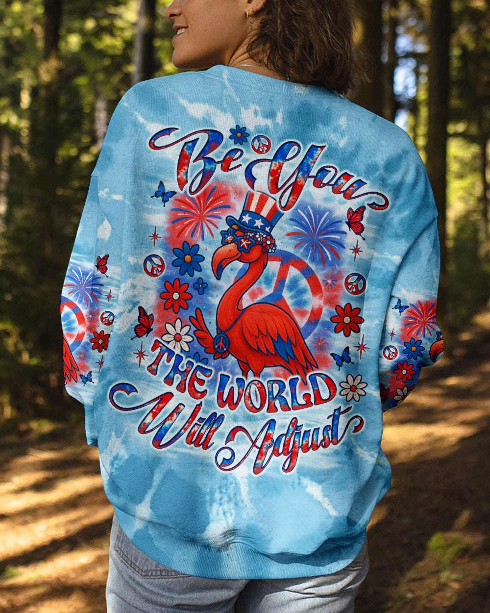 BE YOU THE WORLD WILL ADJUST FLAMINGO  ALL OVER PRINT - TLNO2905251