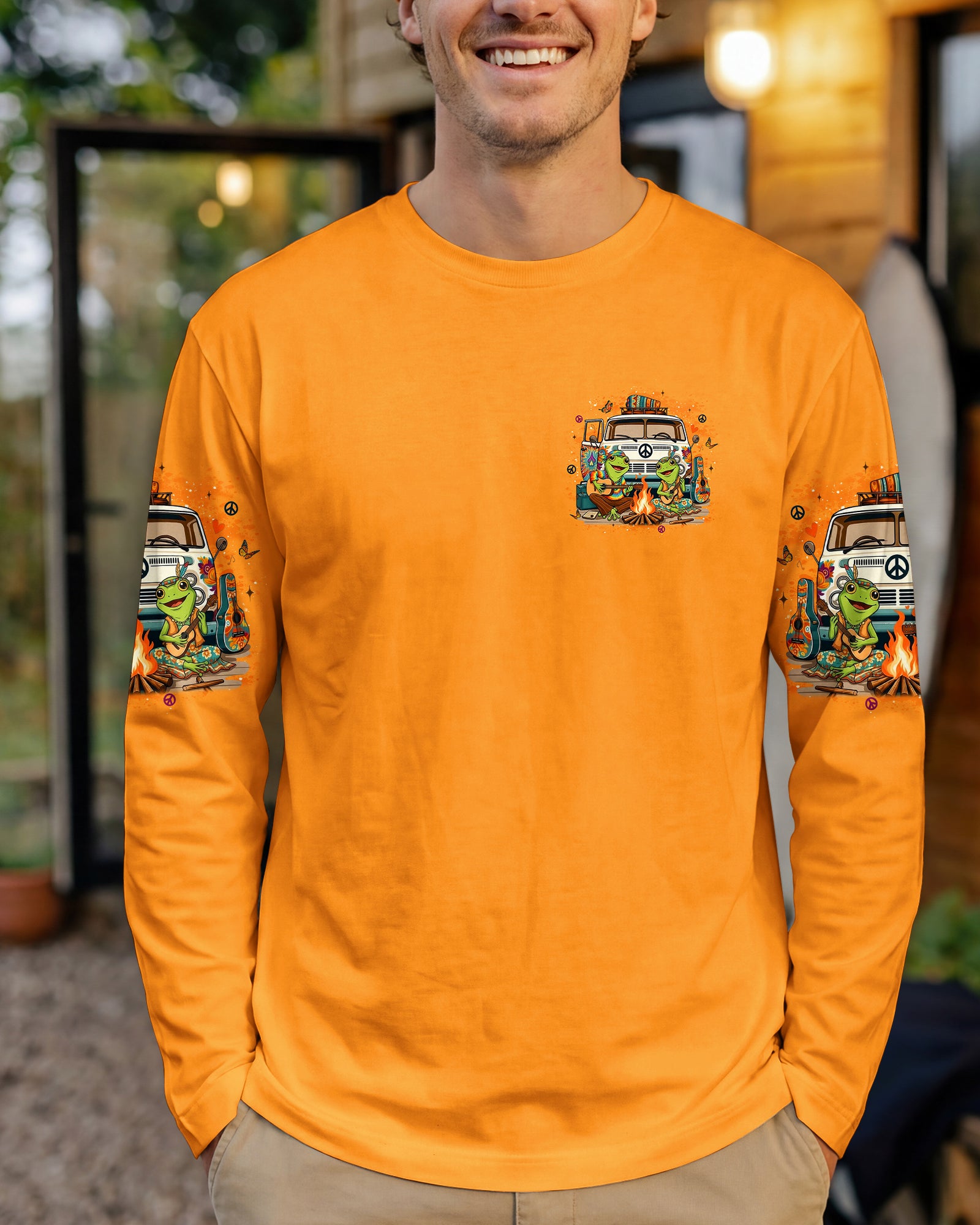 PEACE LOVE AND ADVENTURE COUPLE ALL OVER PRINT - YHLT1501261