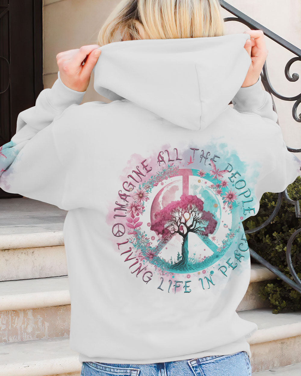 IMAGINE ALL THE PEOPLE LIVE LIFE IN PEACE GALAXY ALL OVER PRINT - YHDU0603231